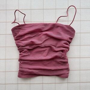 Ribbed Fitted Crop Tank Top